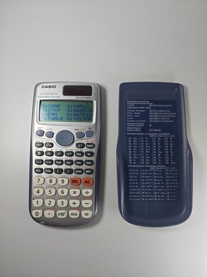 Casio FX-115ES Plus Scientific Calculator With Cover And Chart Works Great!