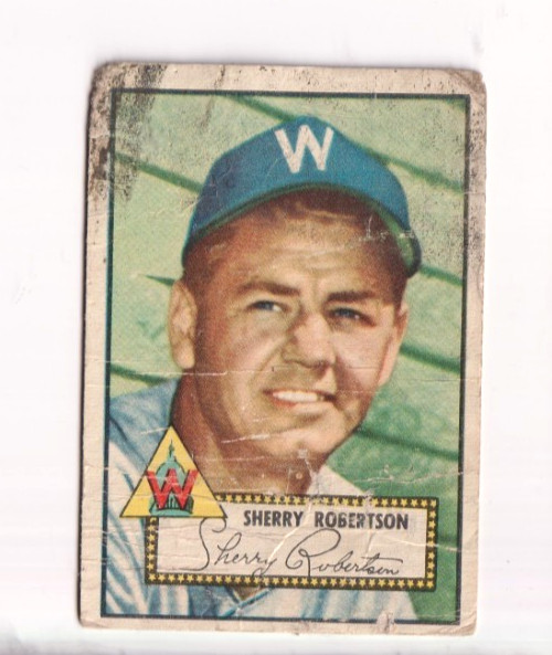 1952 Topps Baseball Card #245 Sherry Robertson Canada  Semi-High Number see scan