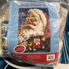 VTG Craftways Latch Hook Kit-Old World Santa- NEW 550029