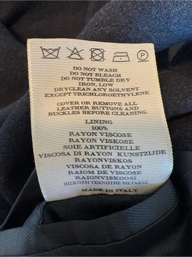 Men's Burberry Wool Cashmere Blend Peacoat Winter Jacket Minimalist Black Large image 10