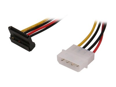 StarTech.com SATAPOWADAPR 6 in. 4 Pin Molex to Right Angle SATA Power Cable