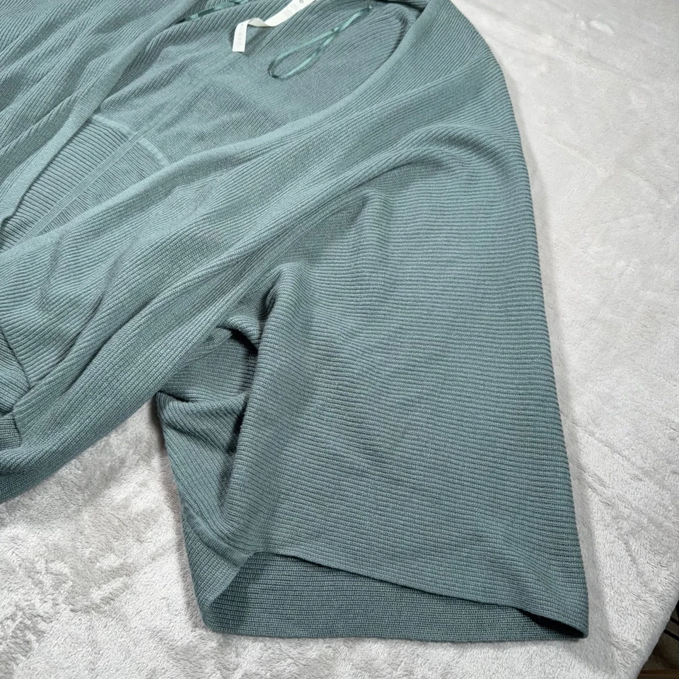 Cárdigan Lululemon Cashlu Tejido Texturizado Envolvente Abierto Suéter Verde Salvia XS/S Foto 3 de 4