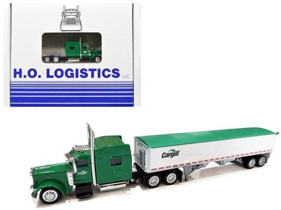 Peterbilt 389 Truck Tractor with Sleeper Cab ''Cargill'' Green and Covered Grain T