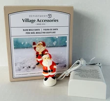 Dept 56 Christmas Village Accessories Blow Mold Santa #6014722