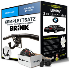 Für BMW 3er Limousine Typ E90 Anhängerkupplung abnehmbar +eSatz 13pol 05-12 AHK