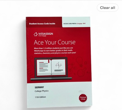 WebAssign Access Code Homework And Ebook  For College Physics 11th Edition.