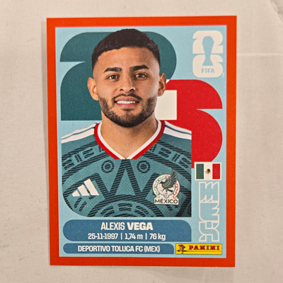 Panini 2026 World Cup Sticker Alexis Vega Mexico Player Portrait MEX 18