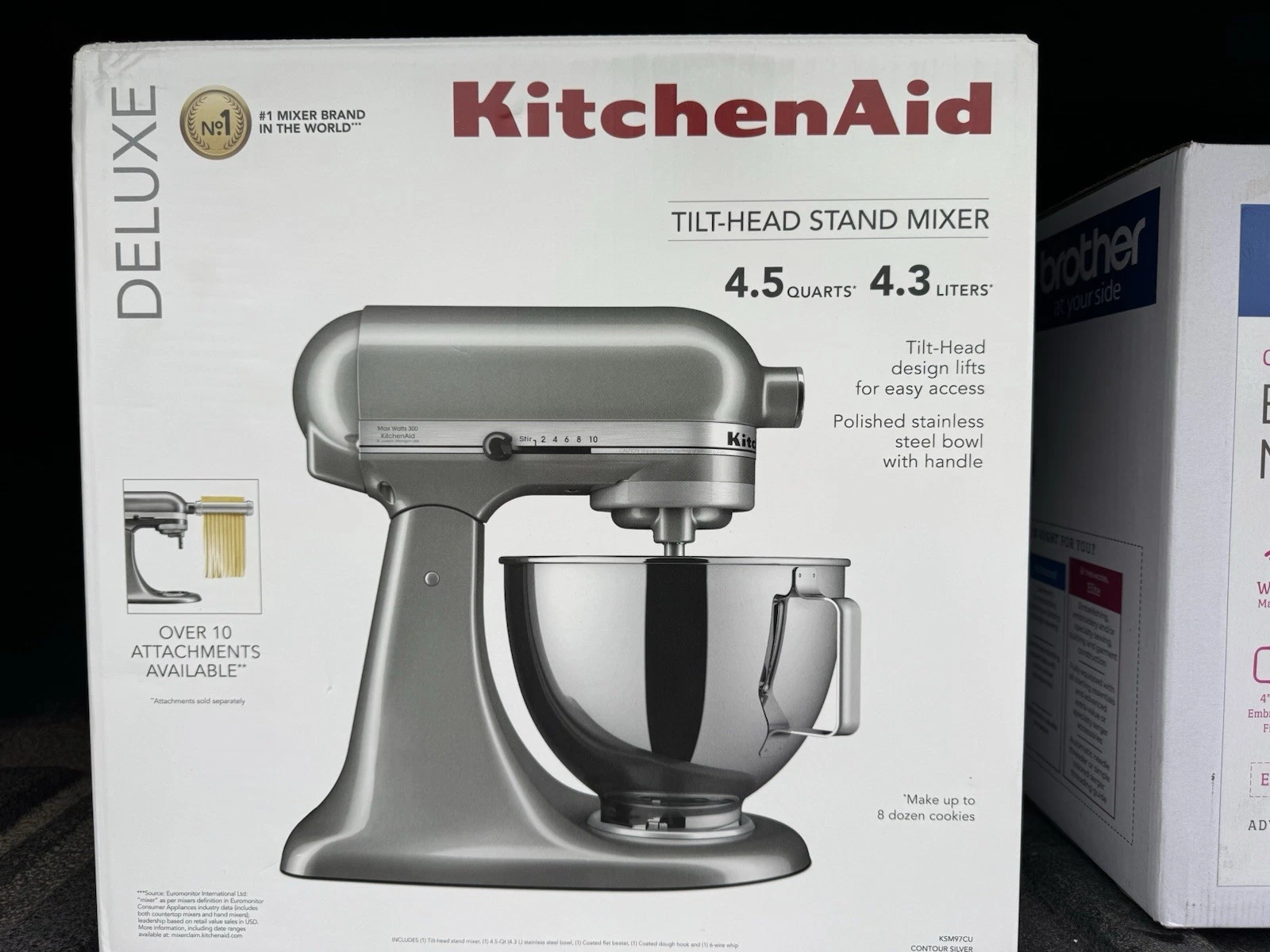 KitchenAid KSM97CU Deluxe 4.5 Quart Tilt-Head Stand Mixer - Contour Silver
Opens in a new window or
