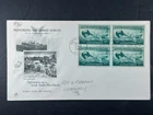 US FDC 1945 Coast Guard 3c Block of 4 Armed Forces South Pacific Artcraft b76