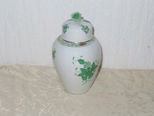 Herend Ungheria Contenitore Decorativo Per Tè Teiera Apponyi Verde! H: 19,5cm
