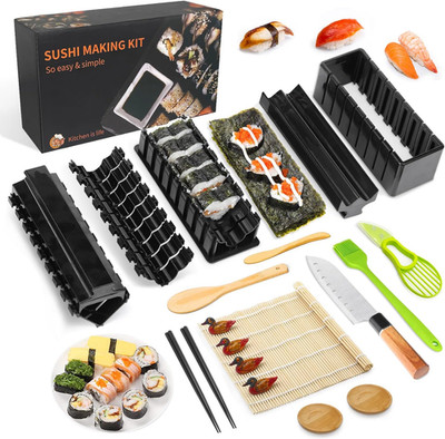 Sushi Maker Kunststoff Premium Set Tool Set Sushi Reisrolle Formformen DIY Rolle