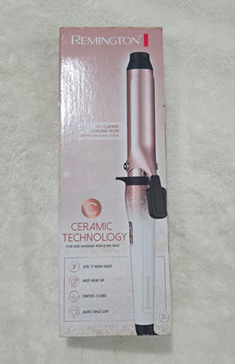 Remington 1 1/4in Ceramic Curling Iron 375°F Auto Shut-Off Swivel Cord