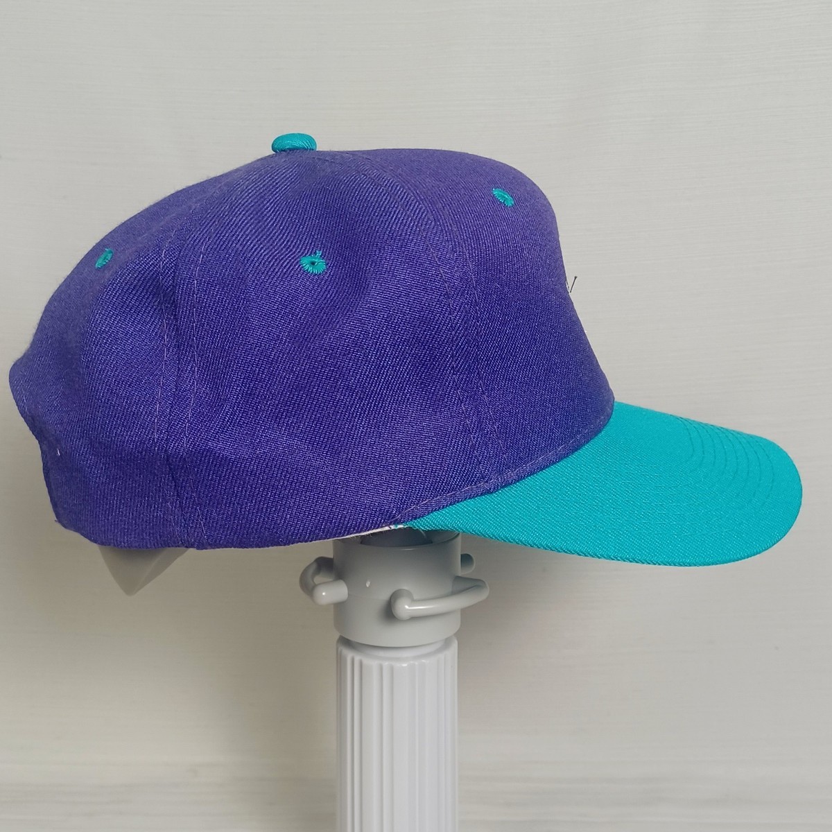 Vintage 90s Syracuse Crunch Hat Cap Snapback Purple Teal Kudzu AHL