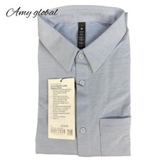 lululemon Commission Long-Sleeve Shirt Blue Linen/White. Choose Your Size. NWT