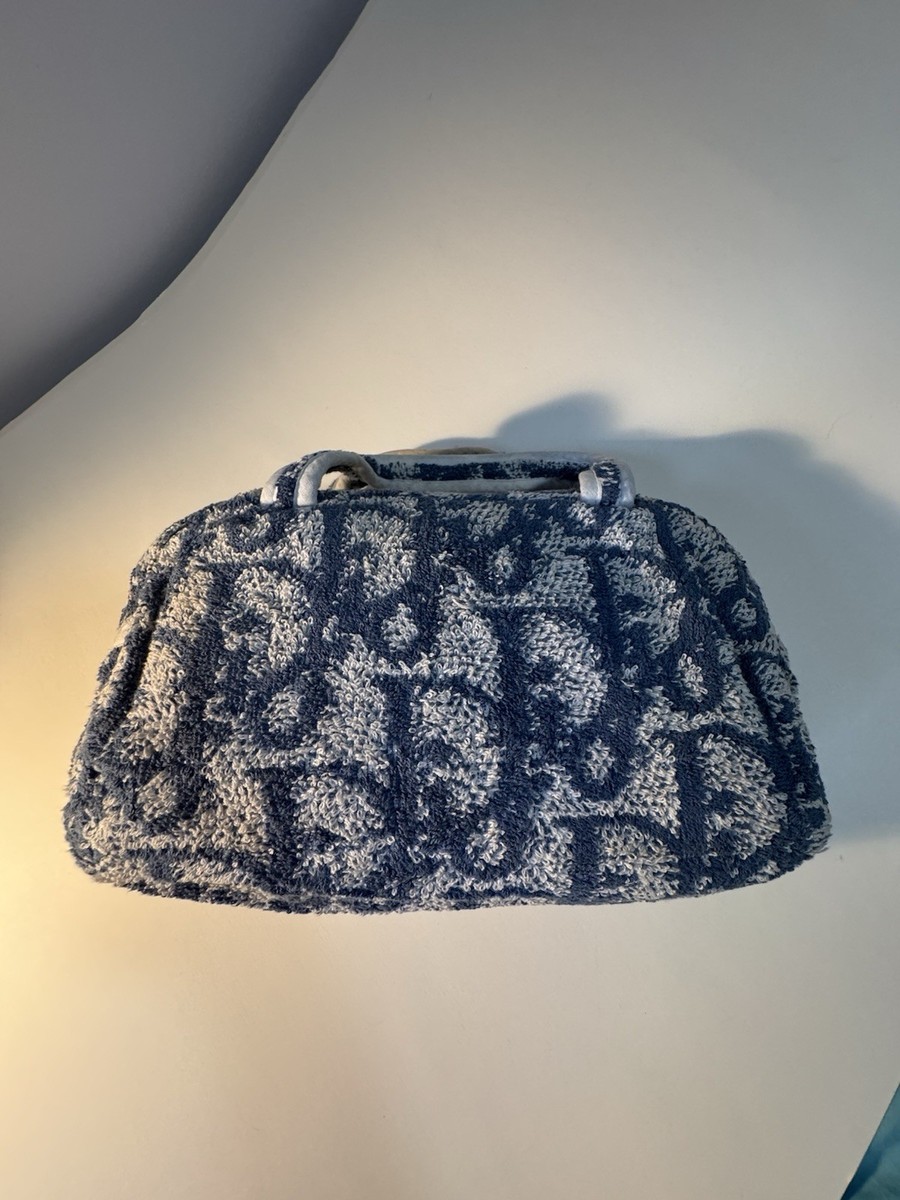 Vintage Christian Dior Trotter Bag John Galliano Blue Monogram