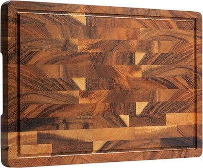 Walnut Wood Cutting Board, End Grain Wooden Cutting Boards for Kitchen,