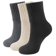 Boot Socks for Women Winter Thick Socks Warm 1black 1lightcoffee 1darkgrey