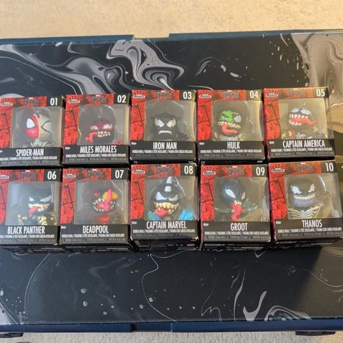 Funko Minis Marvel Venom Bobble Head Lot of 10 Complete Set