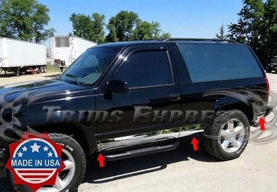 1992-1999 GMC Yukon 2Dr w/Flare Rocker Panel Trim Accent Cover 6 1/4'' 8Pc FL