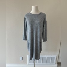 NWT Michael Stars Cait Scoop Neck Dress, Heather Grey, M