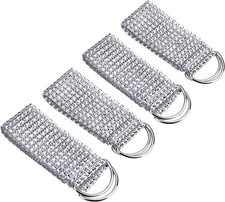 Hotop 2 Pairs of Crystal Rhinestone Diamond Curtain Tie Backs (Style 1)