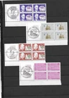 A fantastic mint group of 8 French 1971 Blocks of 4 cancelled on tab