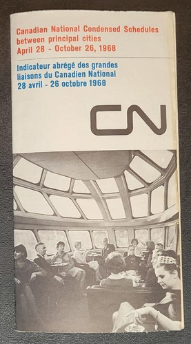 Vintage Schedule - Canadian National - April to October 1968