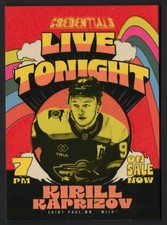 2023-24 Upper Deck Credentials Live Tonight Insert #LT-11 Kirill Kaprizov