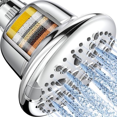 Cobbe Filtered Shower Head, 7 Modes High Pressure A.Premium Chrome 