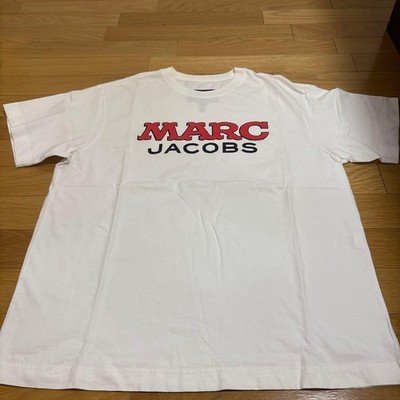 MARC JACOBS Logo T Shirt White Size M Women's Men's Casual Short Sleeve