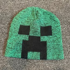 Jinx Minecraft Boys One Size Creeper Face Beanie Hat