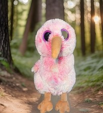 Kiwi The Bird - Ty Beanie Boos "Kiwi" Rainbow Color Plush Toy 6  in Glittery Eyes