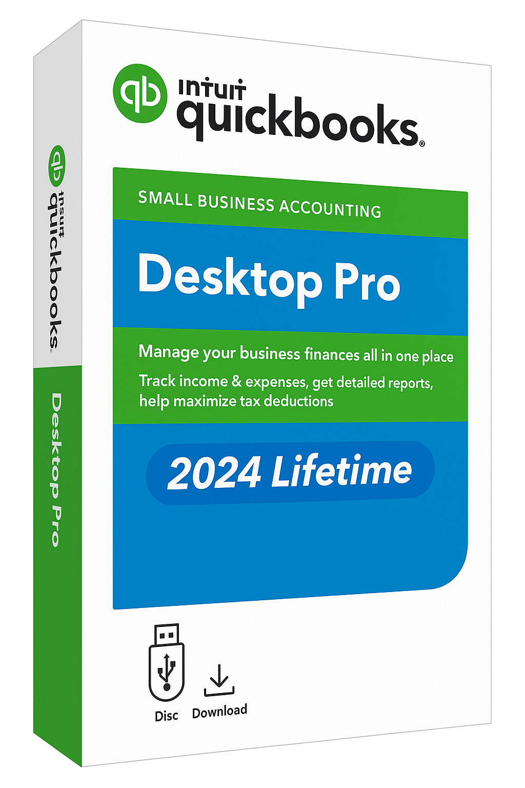 Intuit Quick Books Desktop Pro Plus 2024 | USB | Lifetime License | 1 User