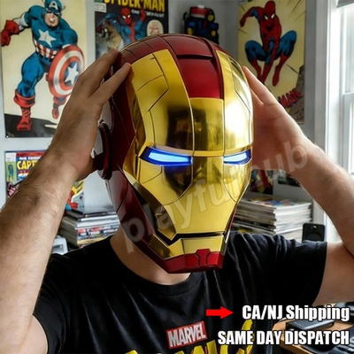 #ad Autoking Iron Man Mask Mk5 1:1 Helmet Wearable Voice Touch Cosplay Props Jarvis $129.00
