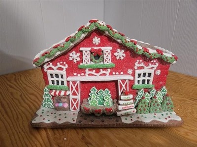 Santa's Tree Farm Lit Gingerbread House by Valerie Parr Hill (2021) Christmas