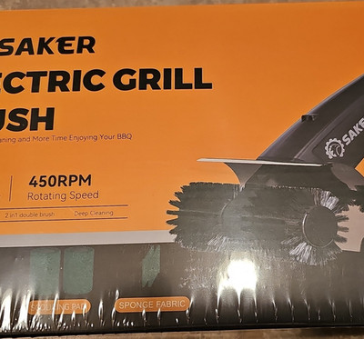 Saker Electric Grill Cleaning Brush 450RPM Deep Cleaning, Black