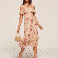 Reformation Flora Odessa Dress Cream Womens Size 4