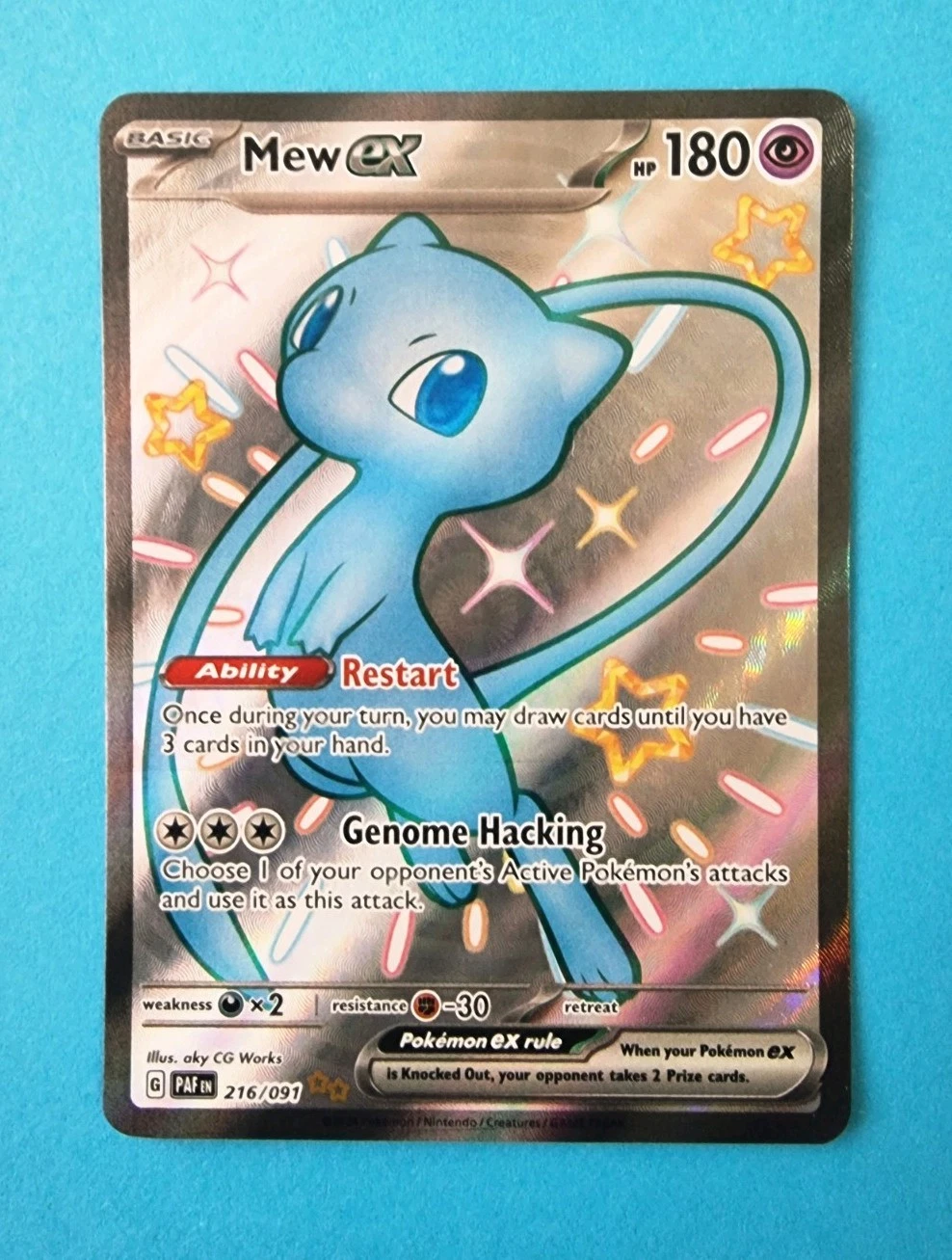 MEW EX 216 PALDEAN FATES POKÉMON TCG STUNNING!!!
