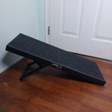 MAHANCRIS Dog Ramp 32'' Long Portable Pet Stair Ramp with Non-Slip Rug Surfac...