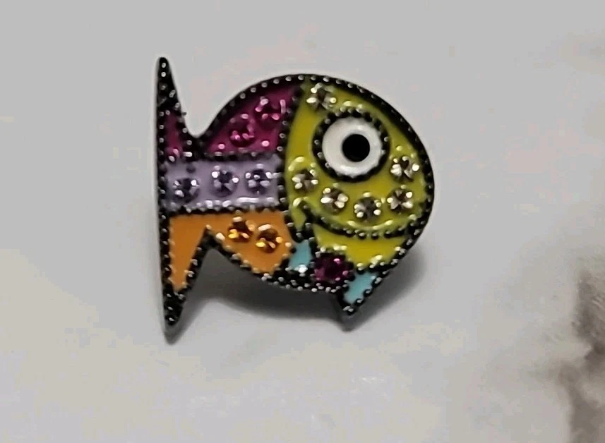 Pendientes Romero Britto Cristal Swarovski Sr. y Sra. Pez🌸 de Orianne Collins Nuevos en Caja Foto 3 de 4