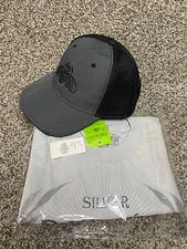 Silver Patron Tequila Mens Large T-Shirt with Patron Baseball Hat COMBO!!