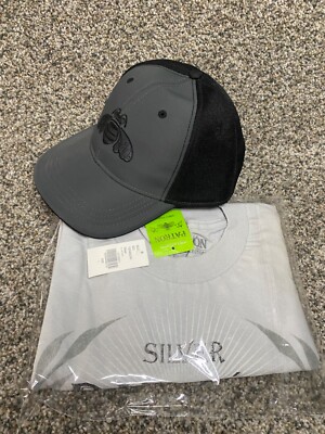 Silver Patron Tequila Mens Large T-Shirt with Patron Baseball Hat COMBO!!