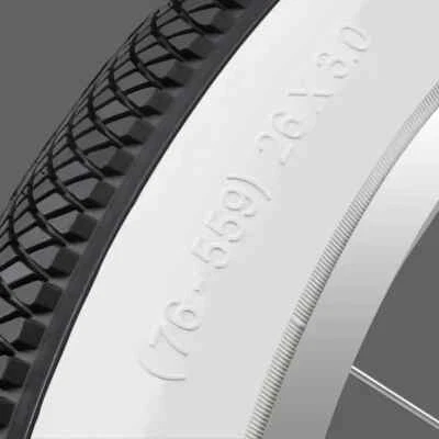 WD 26x3.0 Fat Tires White Wall Tires 25-45 PSI Chopper Cruiser Fat 26" Inch Tires