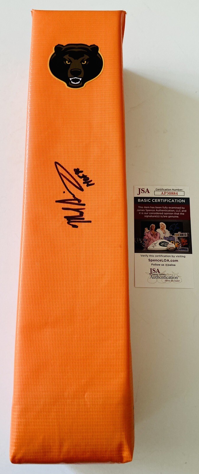 Mike Singletary Autographed Signed Baylor Bears HOF TOUCHDOWN PYLON JSA COA RARE 