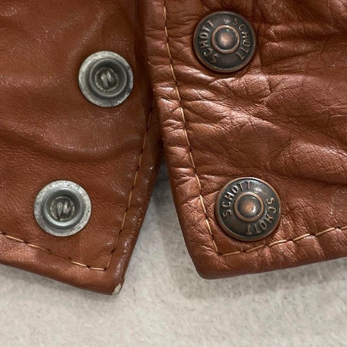 Shot Schott Flight Jacket Boa Leather Brown Size L Men's Jackets & Outerwear JPN - Picture 5 of 22