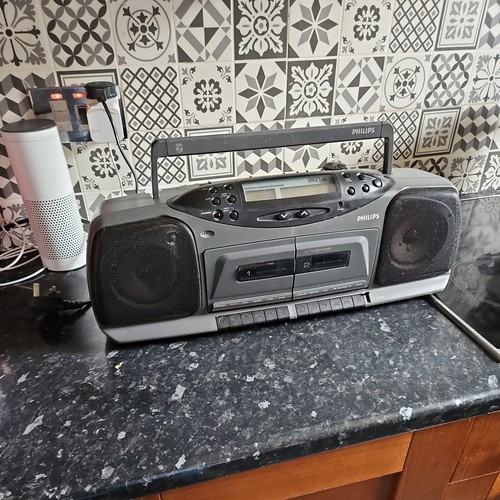 Vintage Twin Cassette Boombox Phillips
