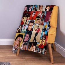 Elvis Presley Colour Montage Soft Fleece Throw Blanket