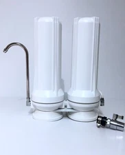 Premier Counter Top Water Filter | 2 Stage Filtration | Sediment & Carbon Filter