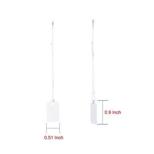 500pc White Price Tags Blanks String Trimming Clothing Display Gift Card 23x13mm - Picture 2 of 9