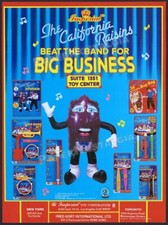 The CALIFORNIA RAISINS Original 1988 Trade AD / ADVERT Imperial Toy promo